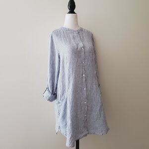 Sigrid Olsen Linen Button Down Blouse